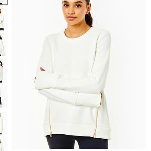 Addison Bay “The Everyday Crewneck” Pullover - Color “White Rib” (Size L)